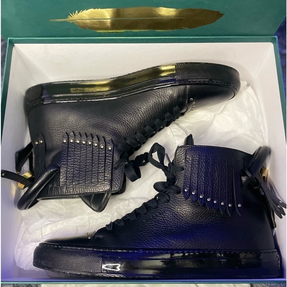 Buscemi 125MM Fringe Stud  Mens Sneakers, Black, Size 44(11)